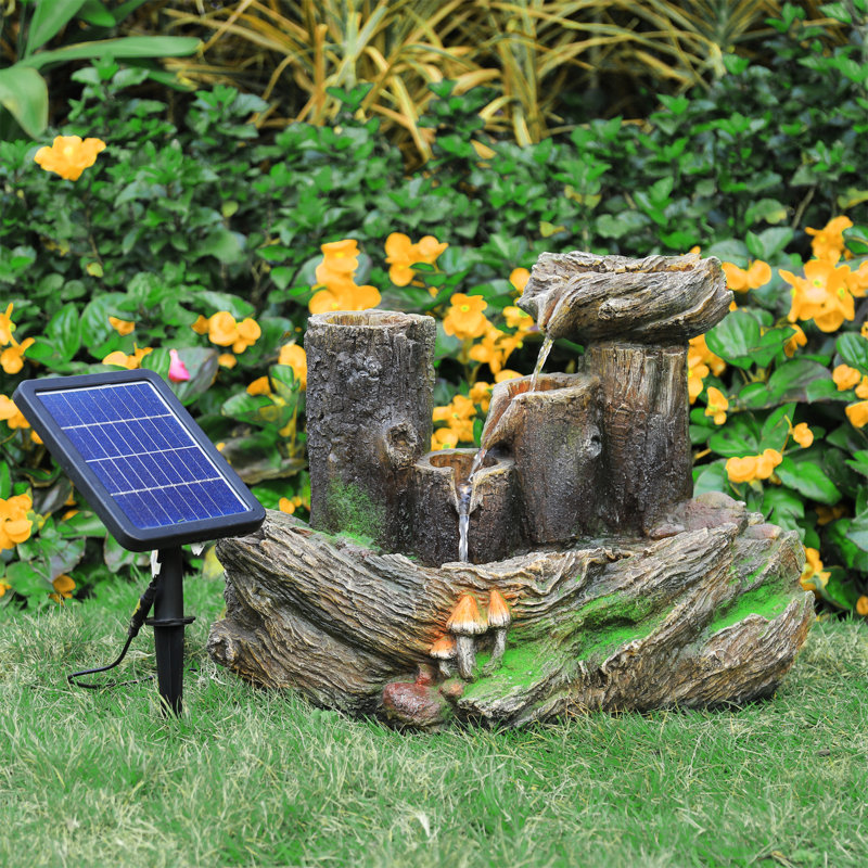 Sauvanne Weather Resistant Floor Fountain with Light
