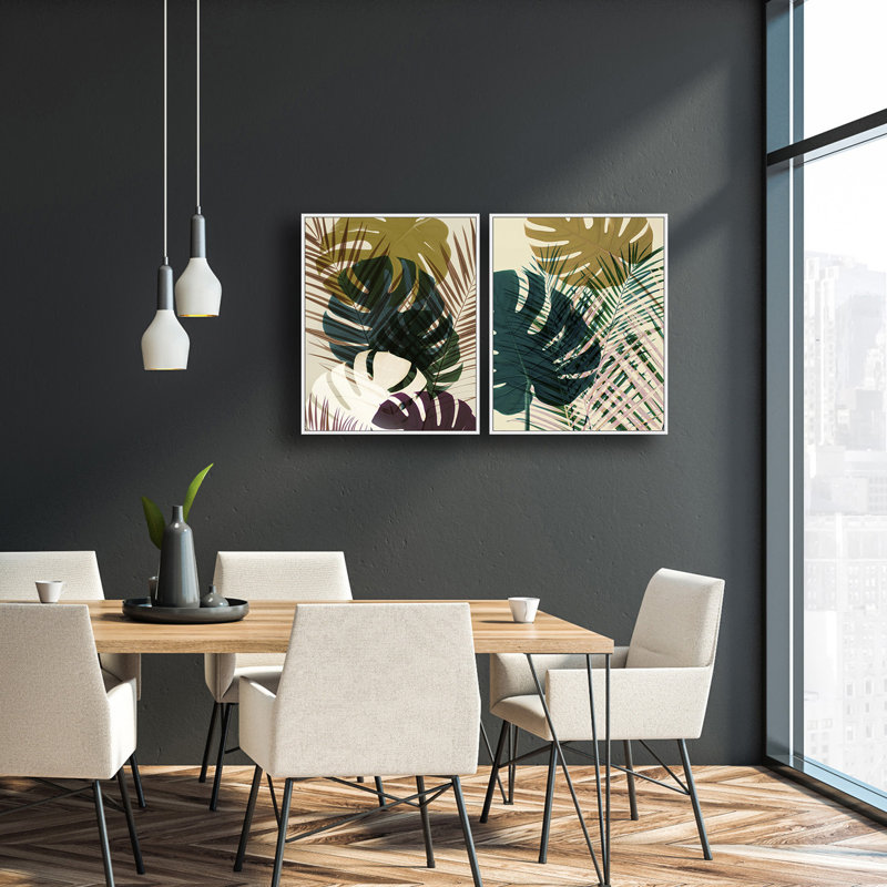 Exposure 1 - Peinture sur toile à cadre flottant, Cadre blanc, H 32 po x l 26 po x P 2 po