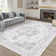 Elegant Modern Machine Woven Area Rug in Grey