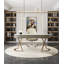 Bureau de luxe en pierre frittée clair-579404279-579404278