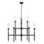 Lustre 9 lumières noir mat Granton-123223045