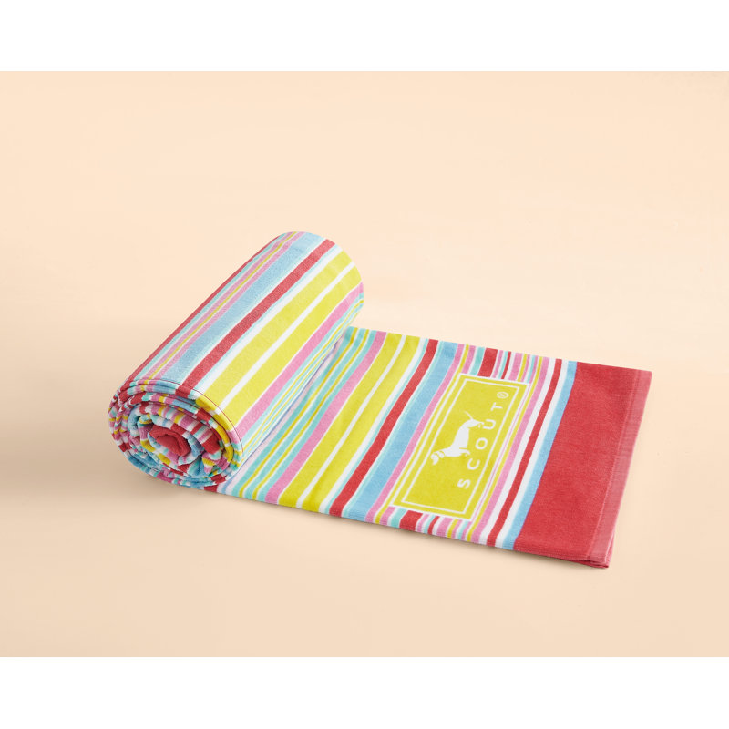 Très grande serviette de plage fantaisie, Rayure mûre