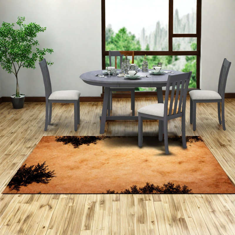 Ensembles de tables de salle à manger extensibles en bois massif, style campagne moderne pour la cuisine