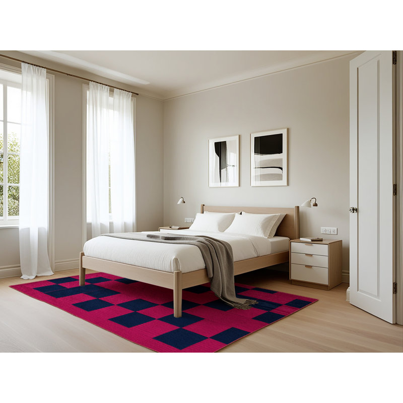 Tapis botanique brun lavable à la machine, Rectangle 5 pi x 7 pi