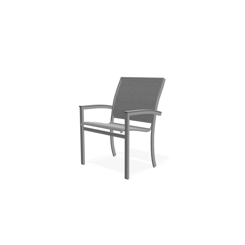 Chaise de café empilable en aluminium Bazza, Graphite, Nimbus océan