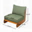 Fauteuil club en acacia Lazy avec coussins confortables et conception résistante aux intempéries pour une détente en plein air