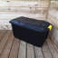 Bulkley 1 X 145L AND 4 X 24L Heavy Duty Trunks 1 On Wheels Sturdy, Lockable, Stackable And Nestable Design Storage Chest With Clips In Black