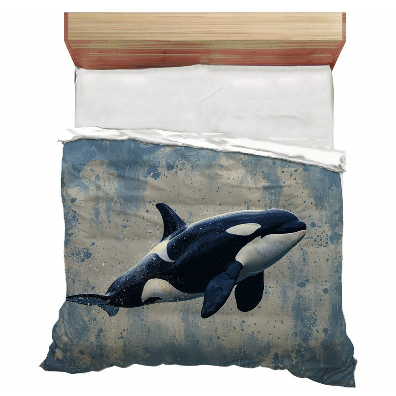 Housse de couette créature marine Orca, Housse de couette pour grand lit