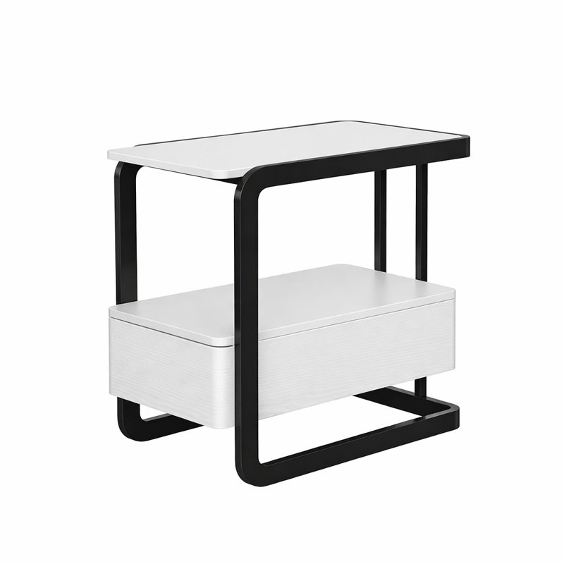 Table de bout en métal - blanc, Blanc