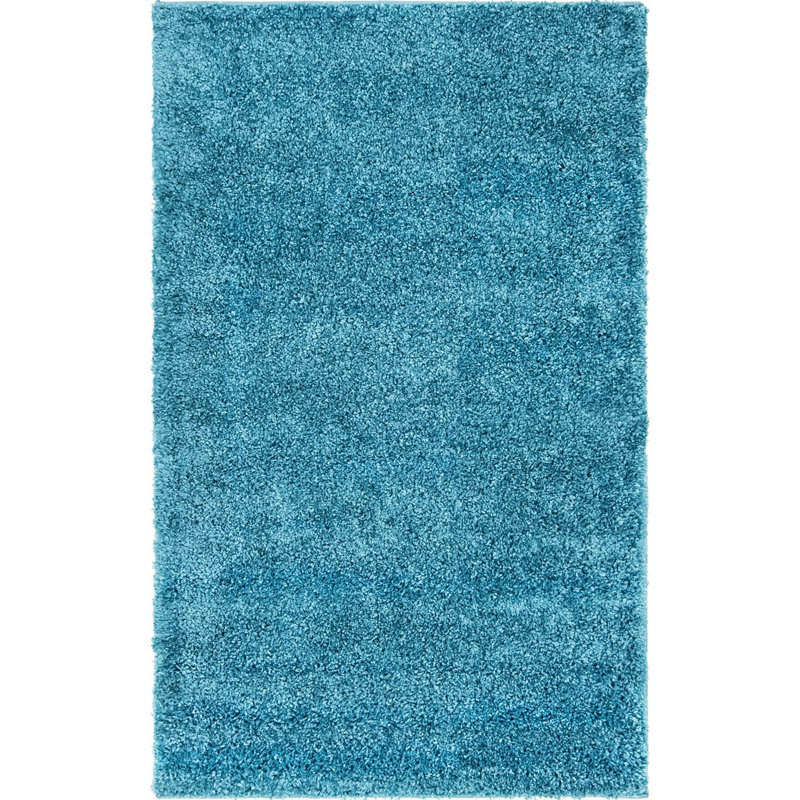 Tapis turquoise, Rectangle 3 pi 3 po x 5 pi 3 po