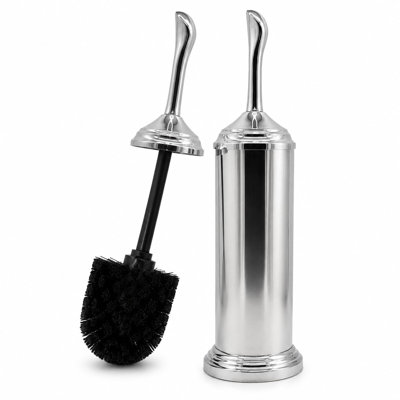 Brosse de cuvette de toilette avec support Vince Camuto, outil de nettoyage de salle de bain durable, conception moderne pour un entretien facile de la toilette, brosse de nettoyage de salle de bain pour un nettoyage et une hygiène efficaces