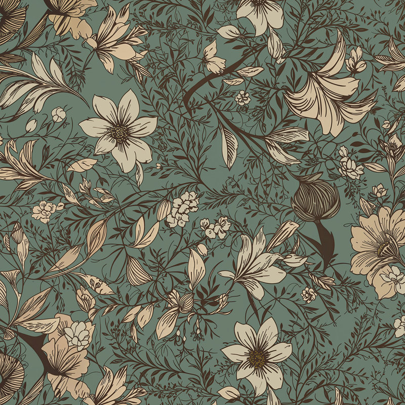 Rideau de douche Junming, H 73 po x l 70 po, Coloured Floral