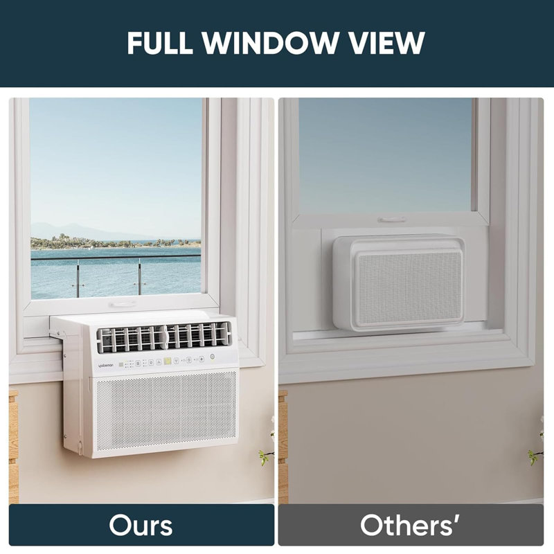 Climatiseur de fenêtre, unité de fenêtre en U et climatiseur de 8 000 BTU, climatiseur de fenêtre ultra silencieux, écoénergétique, rafraîchit jusqu'à 450 pieds carrés, 6 modes, mode veille, pour chambre à coucher, bureau, chambre