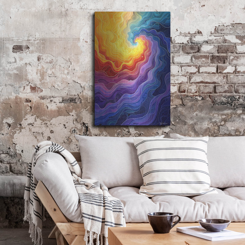 Ivy Bronx «Rainbow Clouds 1» par Momart, art mural en métal, H 36 po x l 24 po