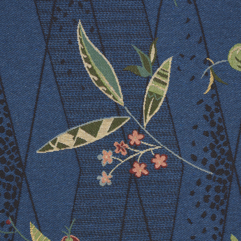 Romola Floral Fabric, Cadet