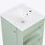 Meuble-lavabo autoportant avec lavabo, armoire de rangement avec tiroir à fermeture en douceur, tablettes latérales ouvertes-419576642