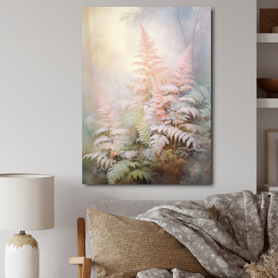 Impression sur toile, "Pink Ferns Romantic Impression II"
