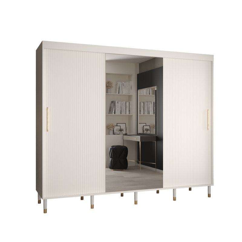Malcome 2 Door Manufactured Wood Wardrobe, White
