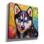 Toile épique Graffiti «Wouf Siberian Huskie» par Rich Monet, 18 po x 18 po-500829162