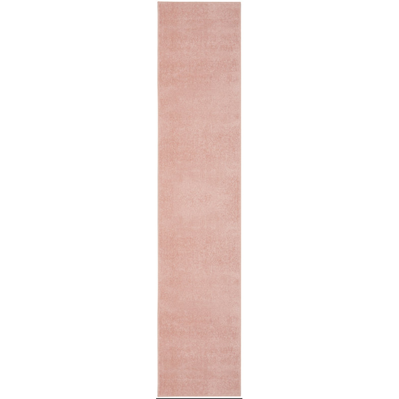 Tapis intérieur / extérieur rose Mullican Sandy, Tapis de couloir 2 pi 2 po x 16 pi