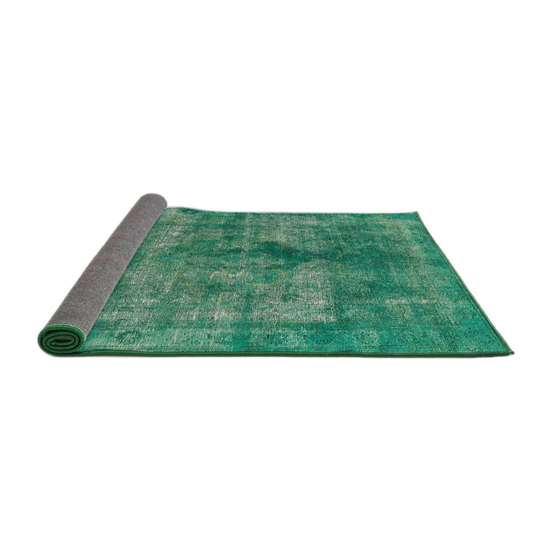 Tapis vert de style oriental, Rond 8 pi