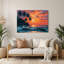 «Hawaiian Tropical Sunset», art mural en métal orange-819287303