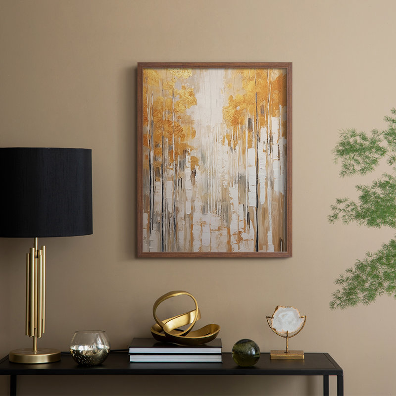 ABSTRACT Series CMLX, reproduction encadrée - bois massif, H 30 po x l 24 po, Noyer