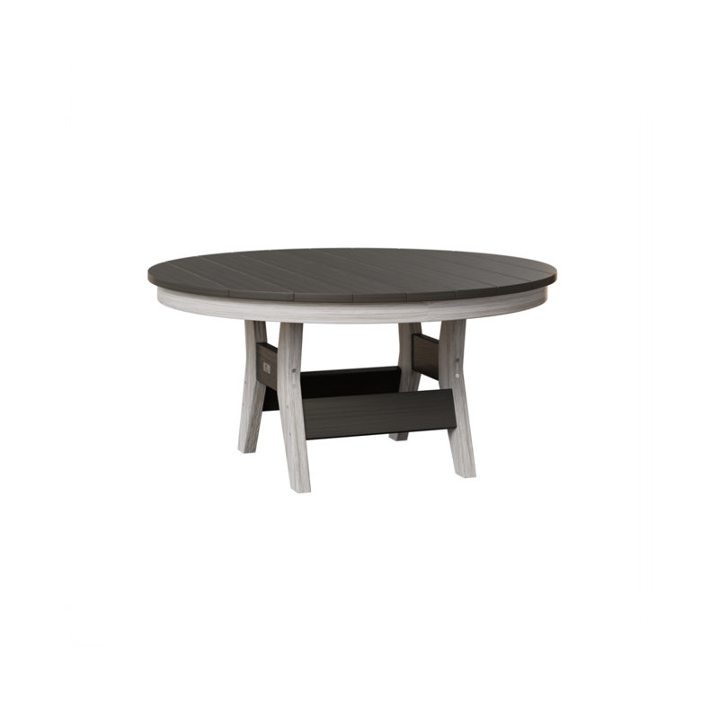 Harbor Outdoor Round Coffee Table, Coastal Gray, Seashell