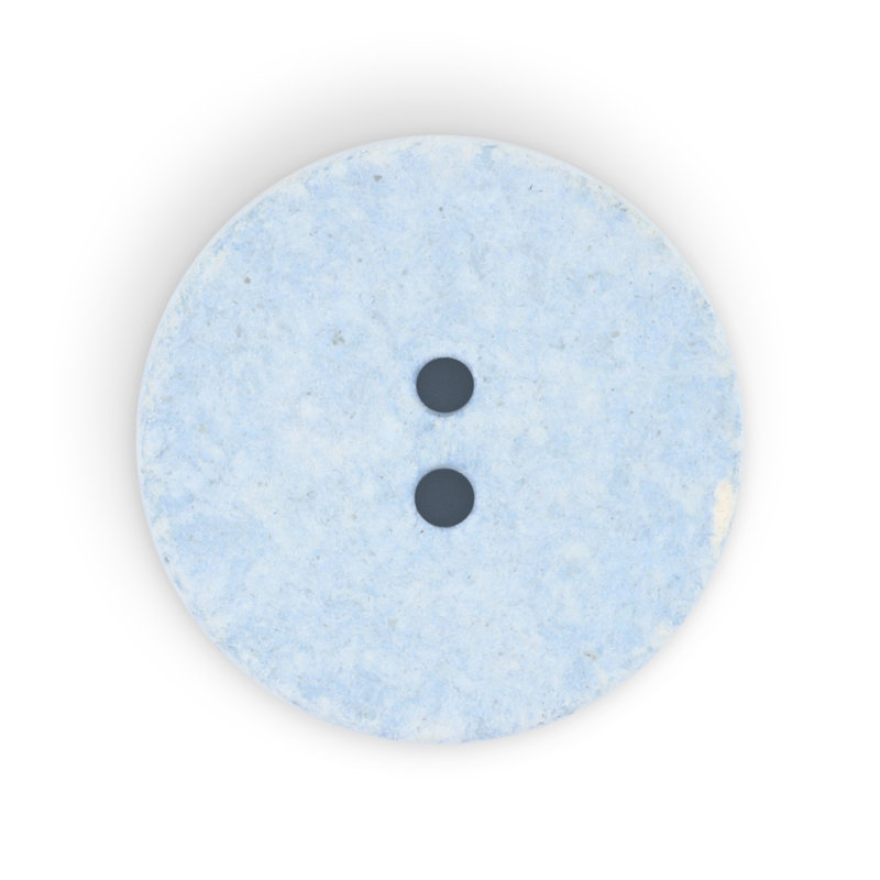 Bouton rond en coton recyclé Dritz, 23 mm, bleu clair, 6 boutons