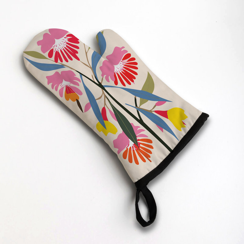 Stipple Petals Oven Mitt Cotton Twill