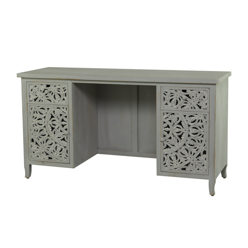 Bureau traditionnel en bois, Gris