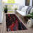 Aureva Black Washable Indoor-Outdoor Rug - -30078791