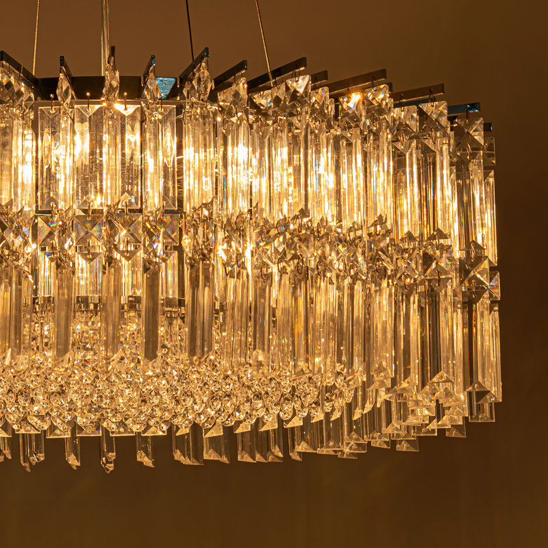 Lustre rond en cristal 8 lumières Maxten