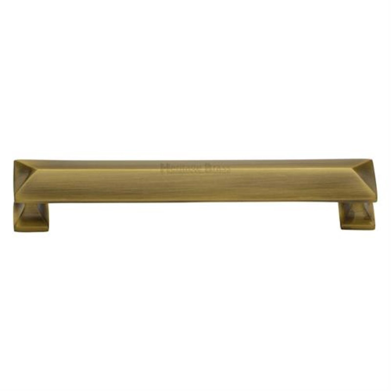 Heritage Brass Heritage Cabinet Pull Pyramid Design 20.3cm CTC, Antique Brass, 22 cm L x 2.4 cm W