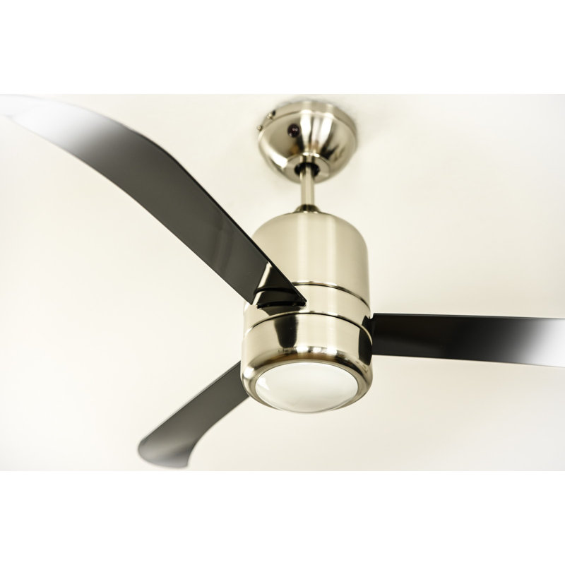 112cm Ceiling Fan with Light Kit, Black