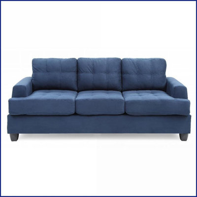 Canapé en micro suède bleu marine Glory Furniture Sandridge - Livraison facile pour les appartements | Bleu marine | Microfibre / microsuède | Bois