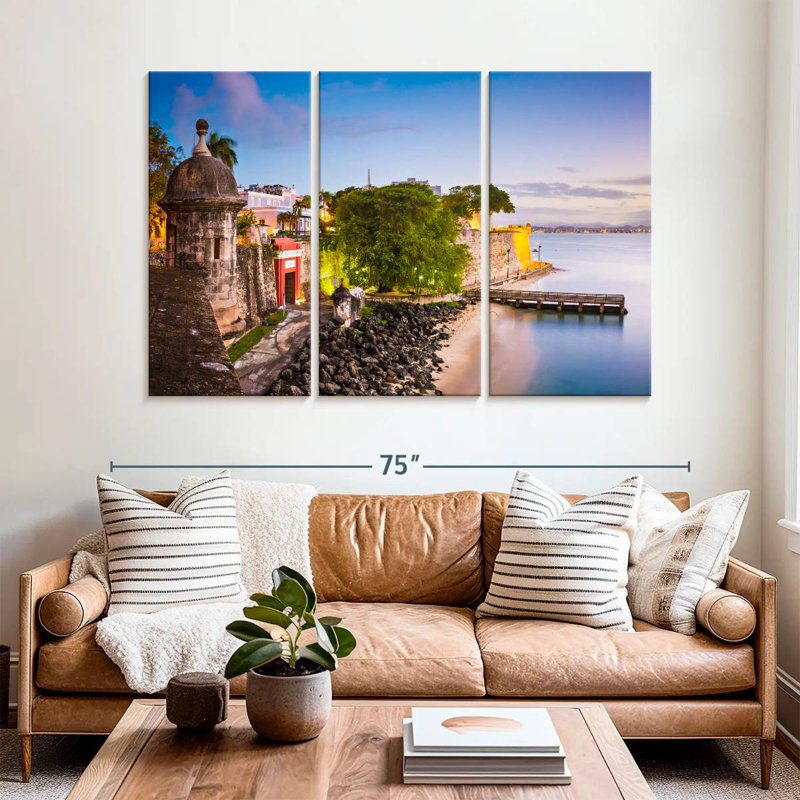 Sebbie San Juan Puerto Rico Sunset, 42" H x 65" W