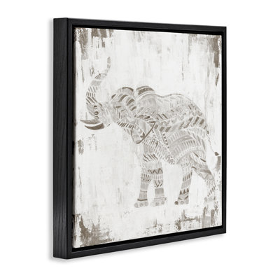 «Boho Stripes Elephant», art par Janet Tava