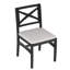 Chaise de salle à manger en bois de manguier massif de 34 po de hauteur H - choisissez la structure naturelle ou noire, siège rembourré, facile à assembler en 5 minutes - chaise de salle à manger Xenia-114553119