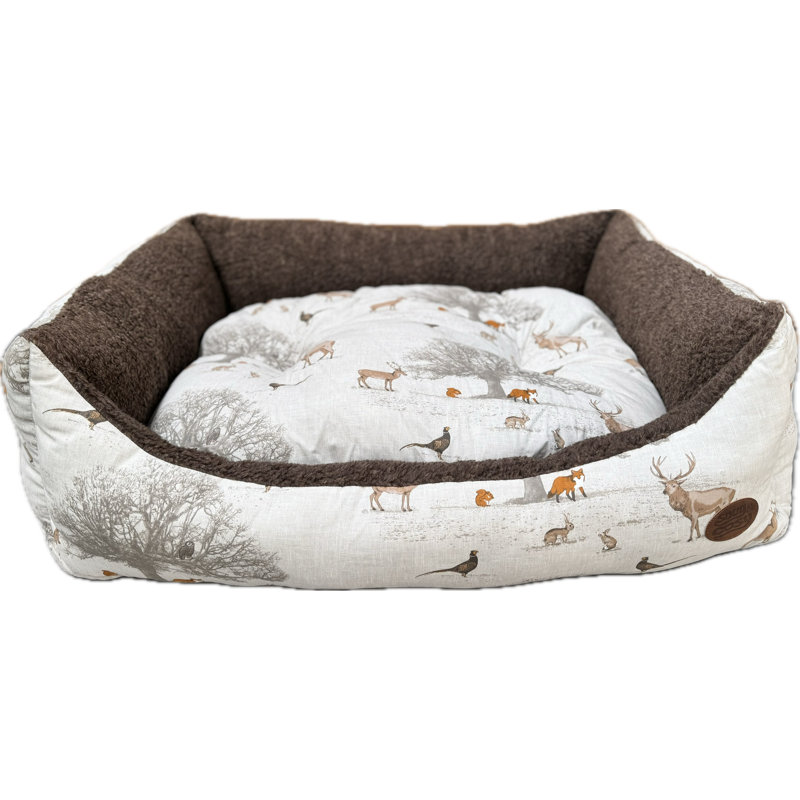 Peru Animal Print Polyester Pet Bed, 13cm H x 43cm W x 33cm D