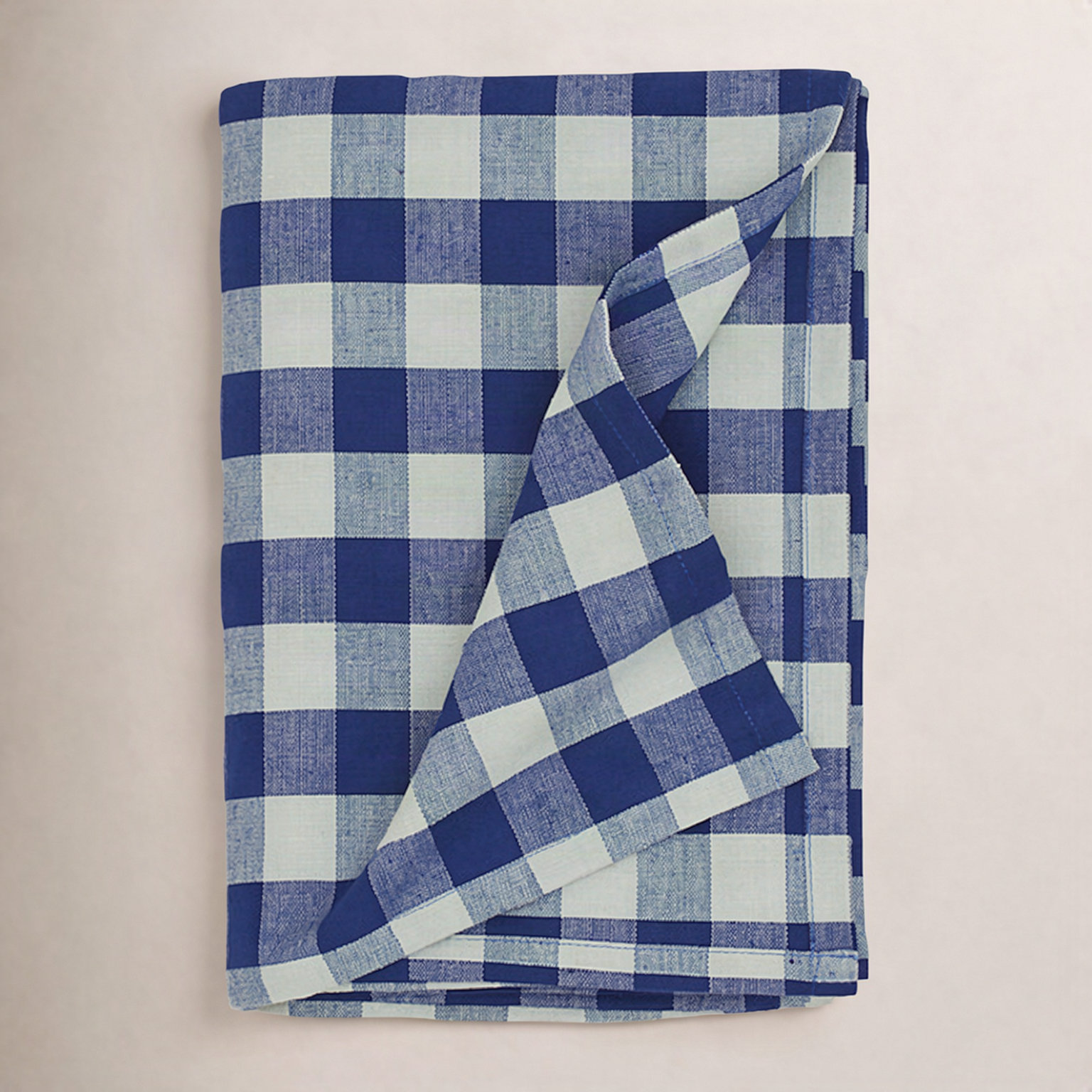 Essential Gingham Tablecloth, Blue/Sky