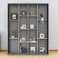 Grand lit escamotable en bois avec tablettes de rangement et lattes-785613724