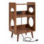 Meuble pour platine vinyle de style années 50 avec station de recharge, rangement pour disques 7 po, 10 po et 12 po, meuble télé pour salon.