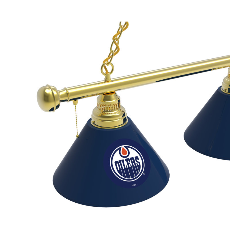 Luminaire suspendu 3 lumières NHL, Laiton, Edmonton Oilers