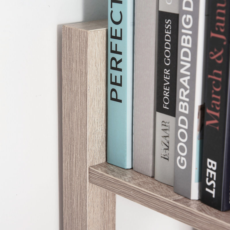 Venetta 120.5cm H x 120cm W Geometric Bookcase, White