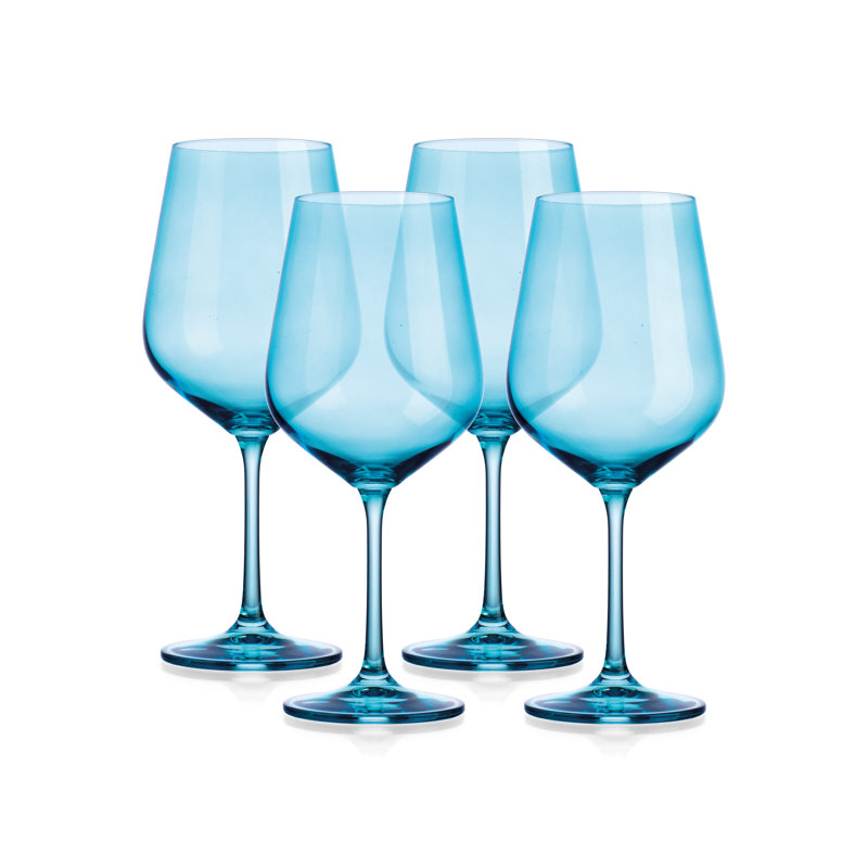 Vin rouge transparent Amelia 23 oz, Bleu ciel