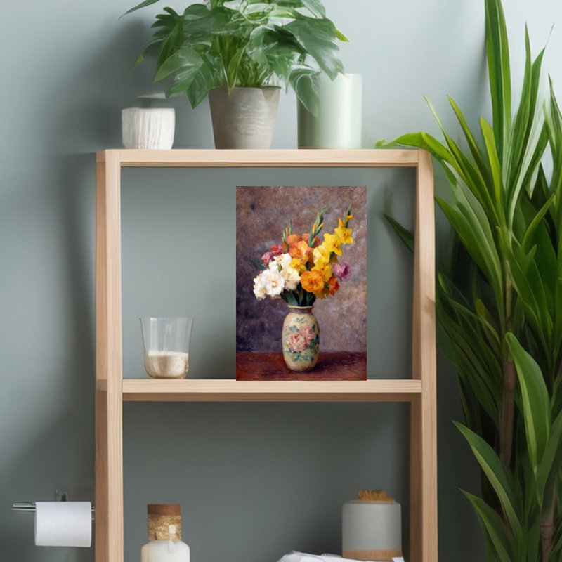 «Summer Bouquet Classic Elegant Traditional Flower Nature», reproduction d'art murale, 18" H x 12" W