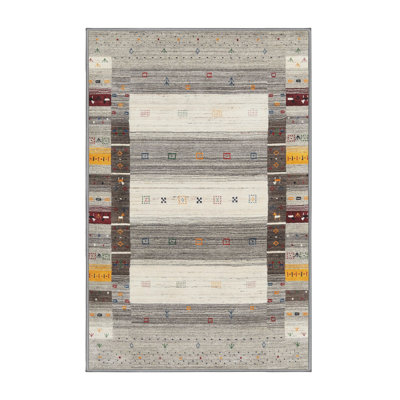 Tapis rouge / beige Swinyer