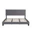 Lit plateforme tapissier avec tête de lit capitonnée en lin, aucun sommier tapissier, bois-808536306-808536305