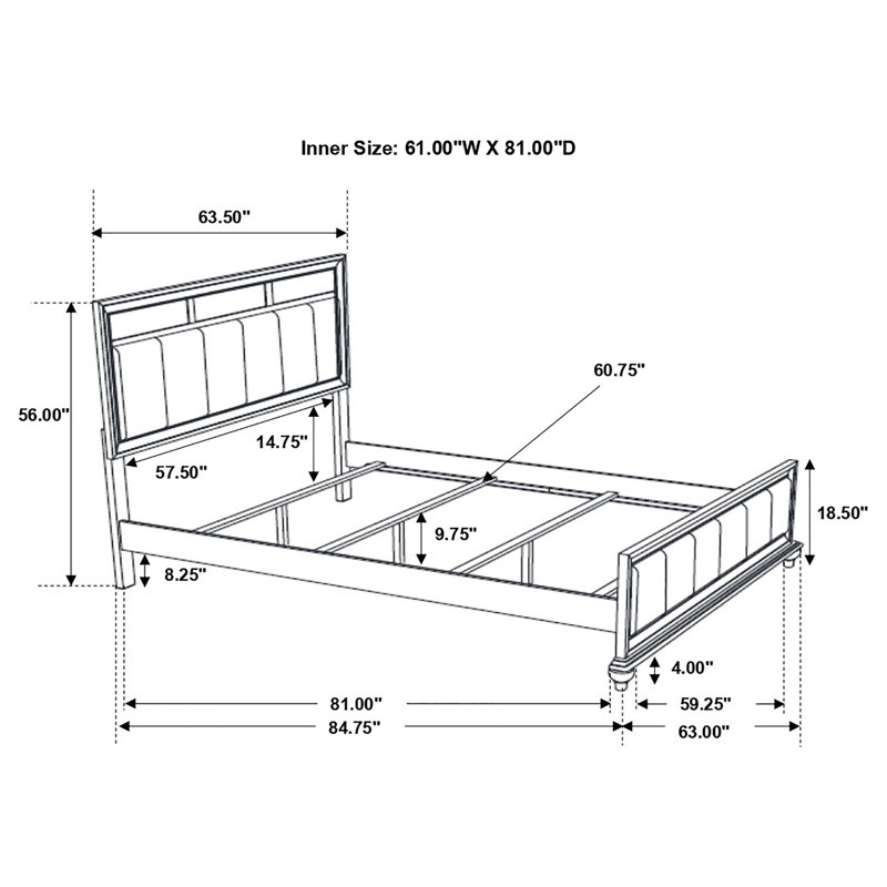 Kilwin 4-piece Eastern King Bedroom Set White, White, King, 4 Pcs: Dresser; Mirror; Bed; Nightstand